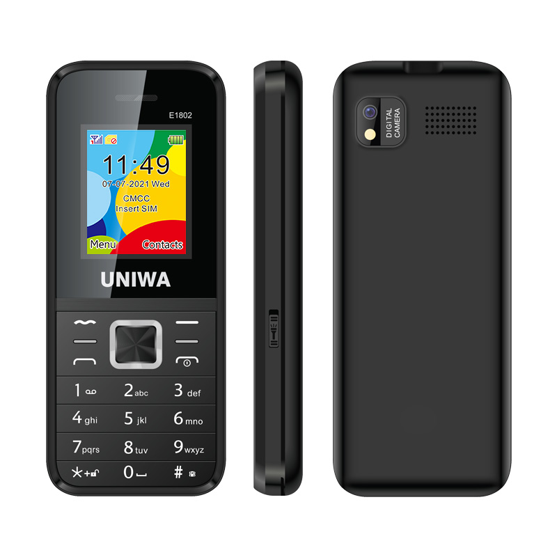 UNIWA E1802 Itel Standard 25BI Battery Long Standby Keypad Mobile Phone with Torch