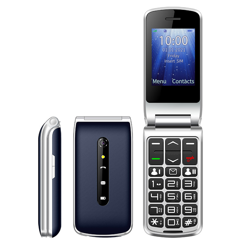 UNIWA F247L flip phone blue