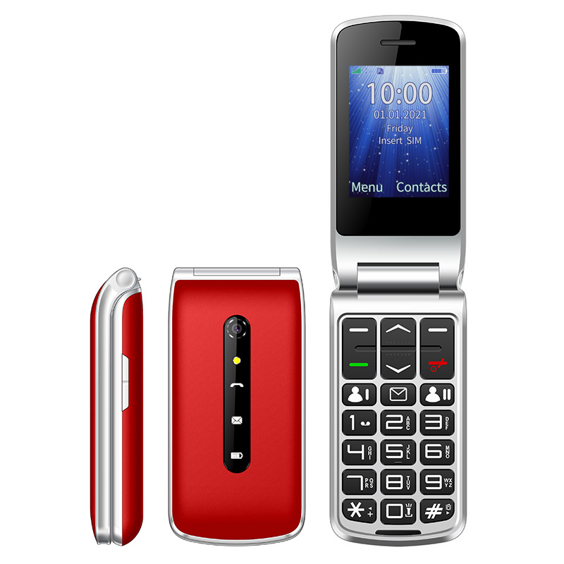 UNIWA F247L flip phone red