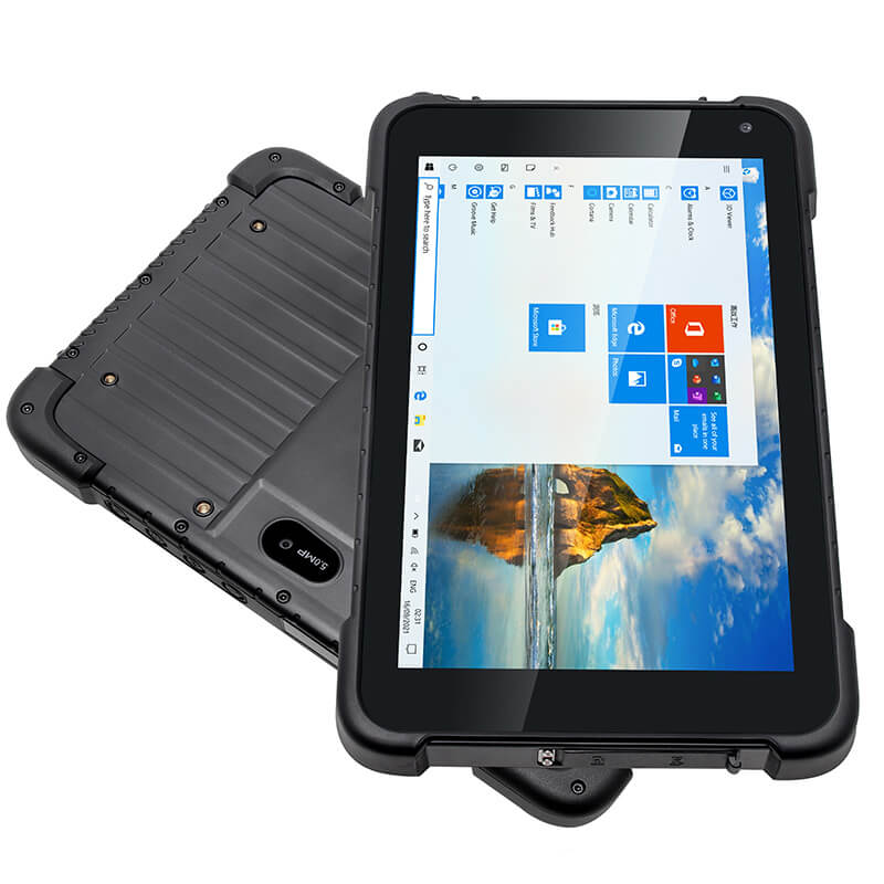 DAM Tablet Rugerizada WinPad W86 4G. SO Windows 10 home. Pantalla 8''  1280x800px. Intel®HD. 4GB RAM + 64GB. IP67, reforzada. GPS. 22,8x1,6x14,5  Cm. Color: Negro