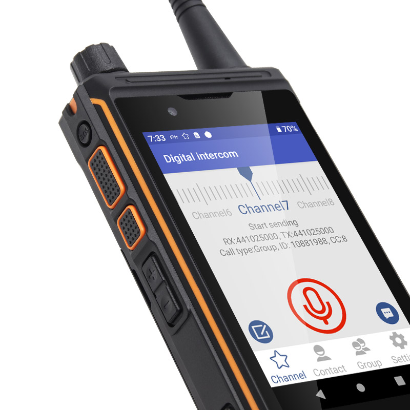 Telefono Rugged Android UNIWA F80 4G LTE - Walkie Talkie POC Cellulare Sbloccato (Nero)