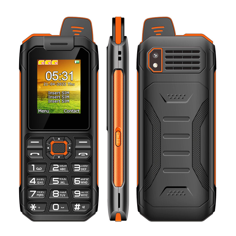 UNIWA XP13 1.77 Inches Screen Triple SIM Cards Rugged Style Case Keypad Feature Phone