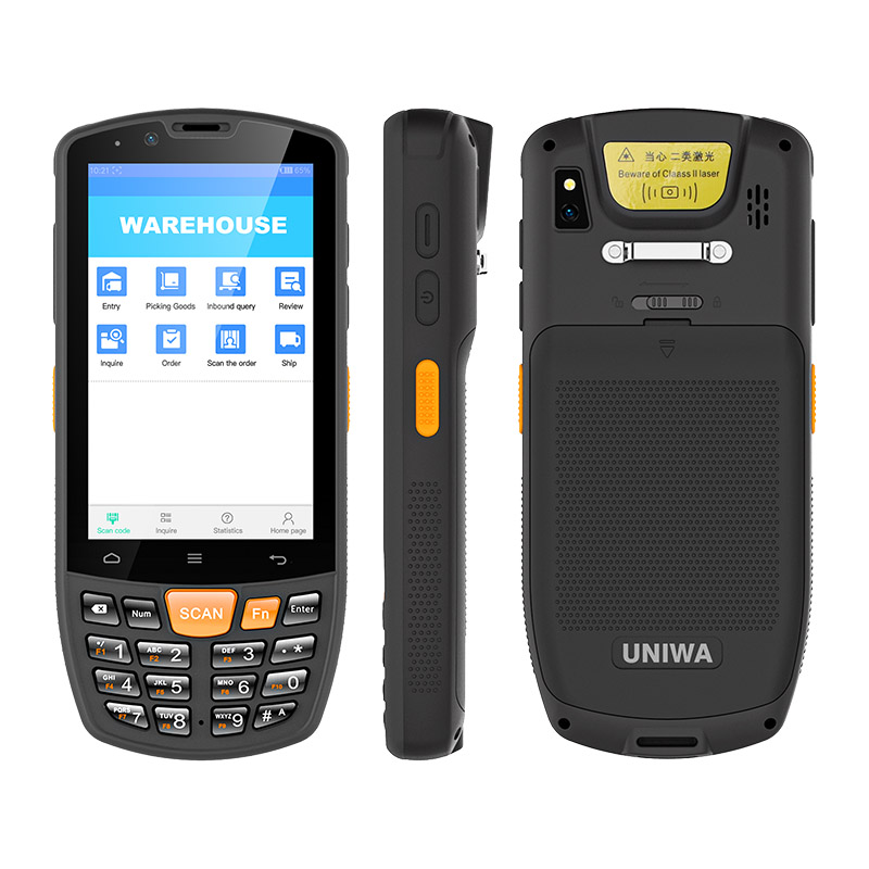 UNIWA HS006 4 inch Portable Android Industrial PDA QR Code Scanner with RFID and NFC