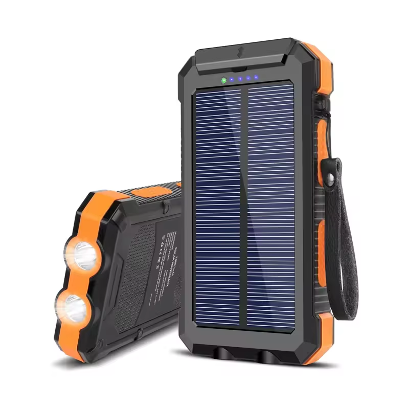 S1006D 20000mAh Battery Solar Power Bank with Dual LED Flashlight